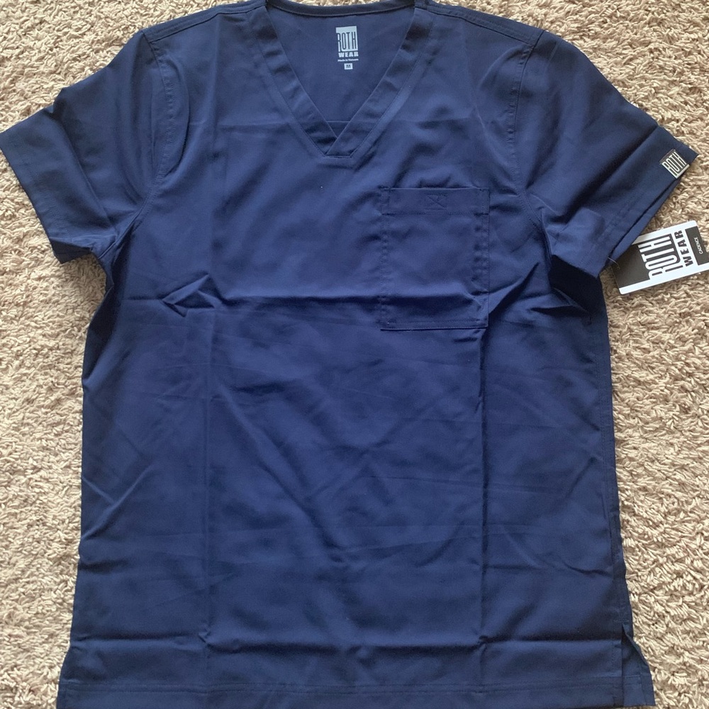 Mens NWT Scrub Shirt-Navy